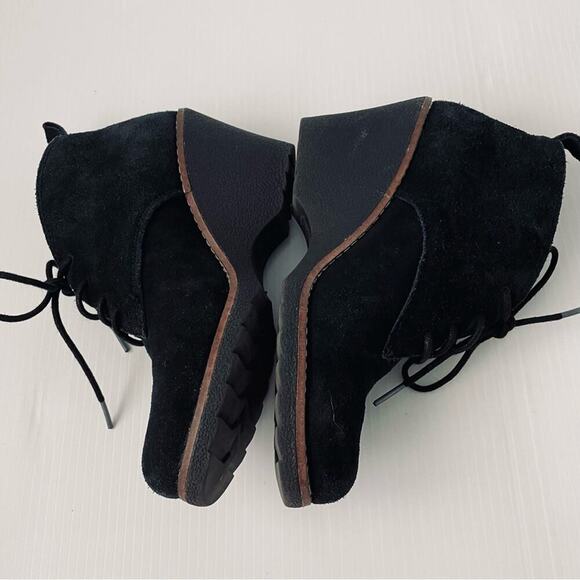 White Mountain Lambert suede leather lace up wedge booties size 8.5 - Picture 8 of 13